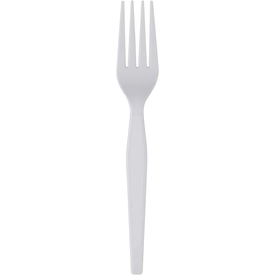 Dixie Heavyweight Disposable Forks Grab-N-Go by GP Pro - 100/Box - Fork - 100 x Fork - Polystyrene - White. Picture 2