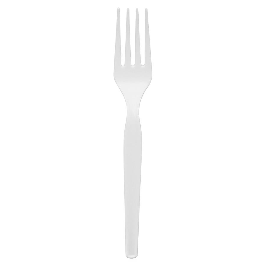Dixie Medium-weight Disposable Forks Grab-N-Go by GP Pro - 100/Box - Fork - 100 x Fork - White. Picture 5