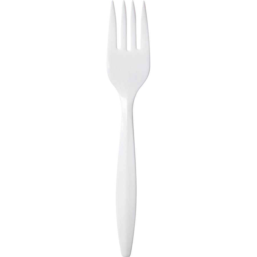 Dixie Medium-weight Disposable Forks by GP Pro - 1000/Carton - Fork - 1000 x Fork - White. Picture 5