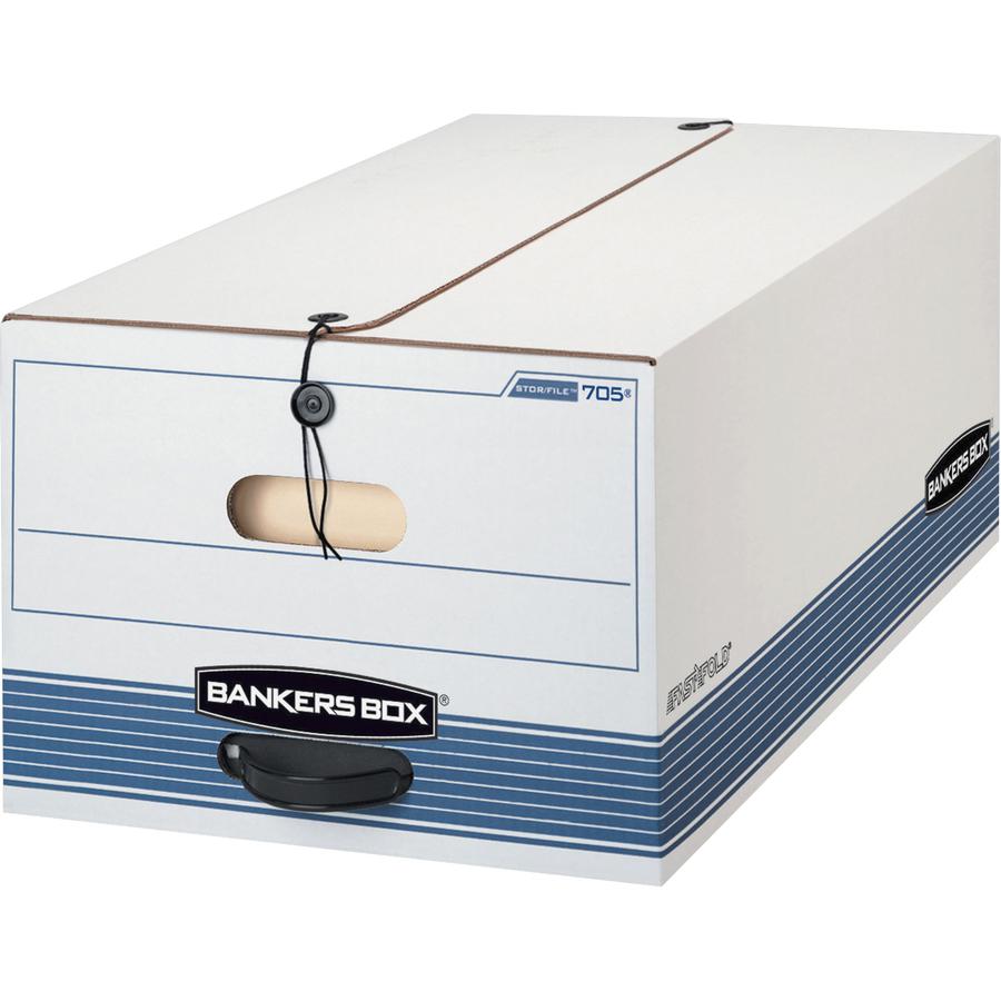 Bankers Box Stor/File String & Button Legal Storage Box - Internal Dimensions: 15" Width x 24" Depth x 10" Height - External Dimensions: 15.3" Width x 24.1" Depth x 10.8" Height - 550 lb - Media Size . Picture 2