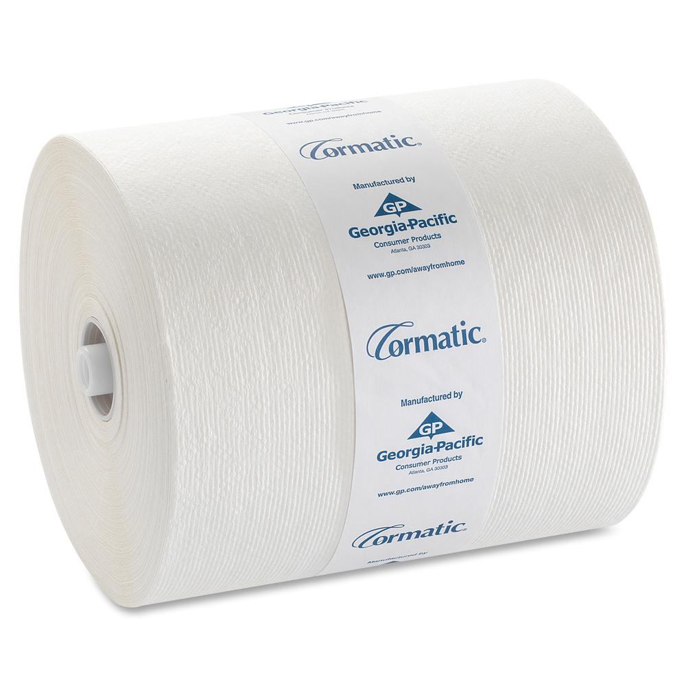 Cormatic Paper Towel Rolls - 1 Ply - 900 Sheets/Roll - White - Absorbent, Durable, Soft - For Office Building, Healthcare, Food Service - 6 / Carton. Picture 5