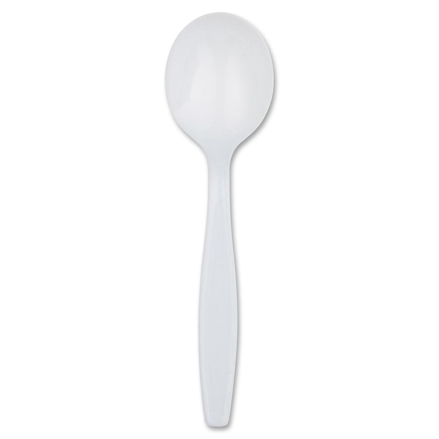 Dixie Heavyweight Dispoable Soup Spoons Grab-N-Go by GP Pro - 100/Box - Soup Spoon - 1 x Soup Spoon - Polystyrene - White. Picture 2