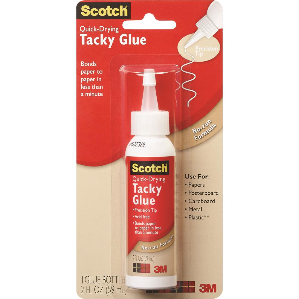 Scotch Quick-drying Tacky Glue - 2 oz - 1 / Pack - Clear. Picture 2
