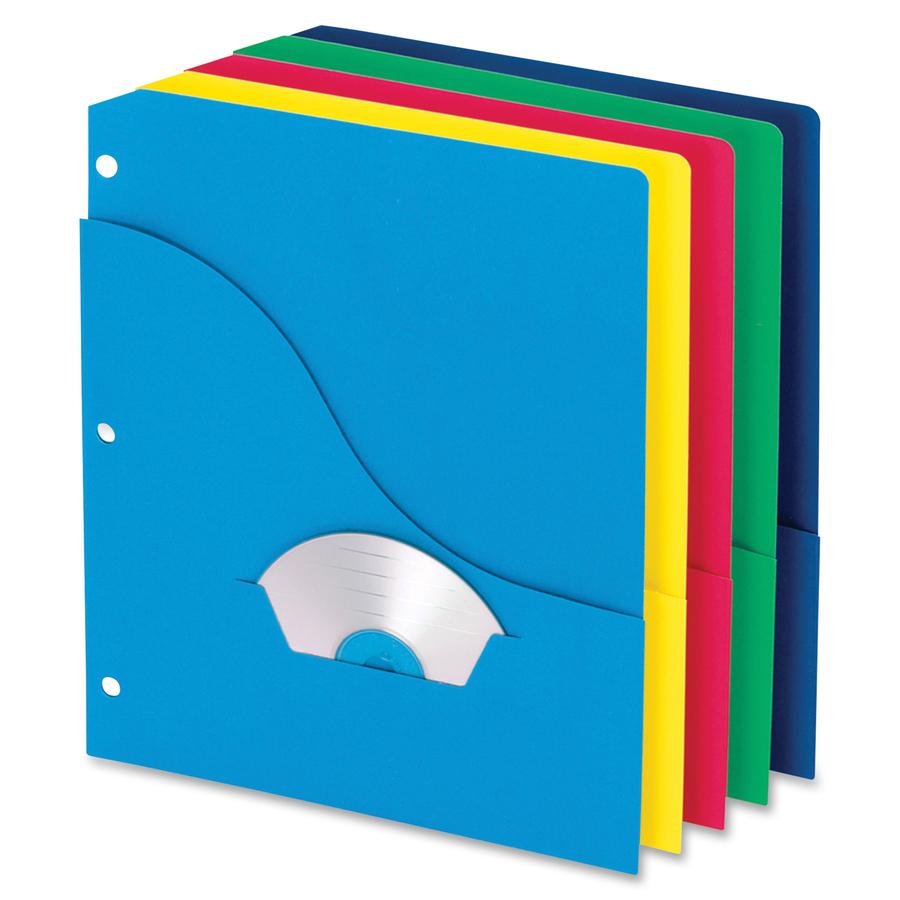 Pendaflex Pocket Project Folder - 8 1/2" x 11" - Pressboard - Blueberry, Ice, Lemon, Lime, Strawberry - 10% Recycled - 10 / Pack. Picture 2