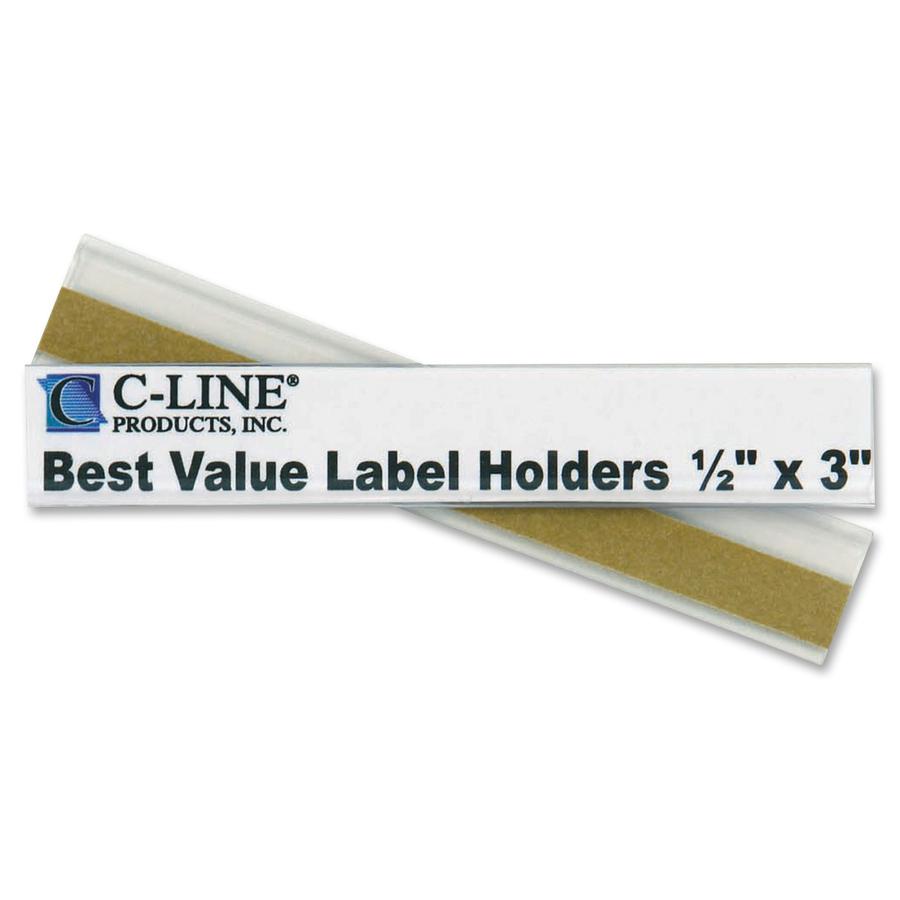 C-Line 87607 Removable Adhesive Label Holder - 0.5" x 3" - 50 / Pack". Picture 6