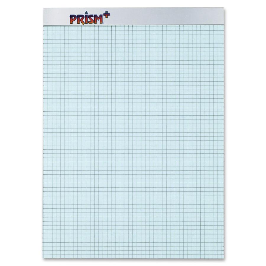 TOPS Prism Quadrille Perforated Pads - 50 Sheets - 16 lb Basis Weight - 8 1/2" x 11 3/4" - 2.50" x 11.8"8.5" - Blue Paper - Perforated, Acid-free, Smooth Edge - 12 / Pack. Picture 2