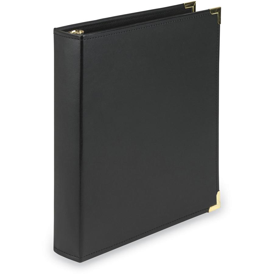 Samsill Classic Collection Executive Presentation Binder - 1 1/2" Binder Capacity - Letter - 8 1/2" x 11" Sheet Size - 325 Sheet Capacity - Round Ring Fastener(s) - 2 Internal Pocket(s) - Vinyl, Synth. Picture 2