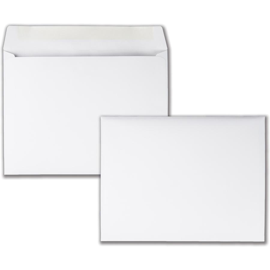 Quality Park 9 x 12 Booklet Envelopes with Deeply Gummed Flap and Open Side - Booklet - #9 1/2 - 9" Width x 12" Length - 28 lb - Gummed - Paper - 100 / Box - White. Picture 5