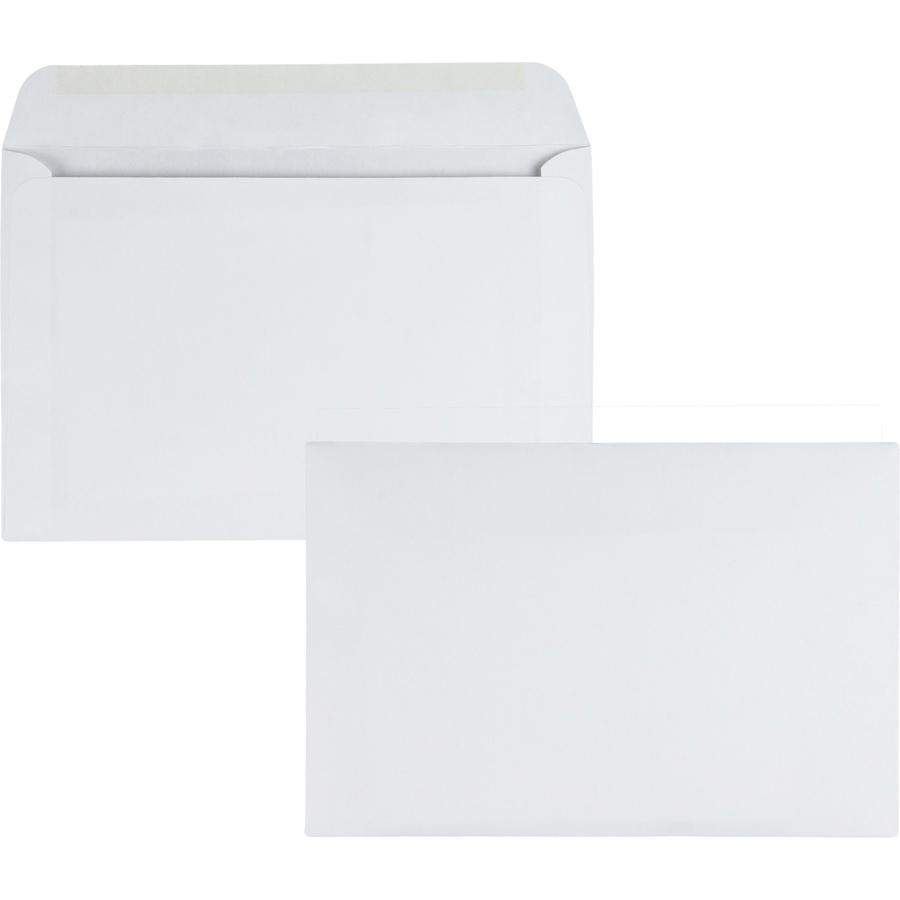 Quality Park 6 x 9 Booklet Envelopes with Open Side - Booklet - #6 1/2 - 6" Width x 9" Length - 24 lb - Gummed - Paper - 500 / Box - White. Picture 5