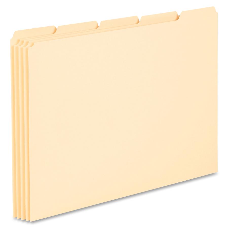 Pendaflex Blank Tab Manila File Guides - Blank, Write-on Tab(s) - 8.5" Divider Width x 11" Divider Length - Letter - Manila Manila Divider - Manila Tab(s) - 100 / Box. Picture 2
