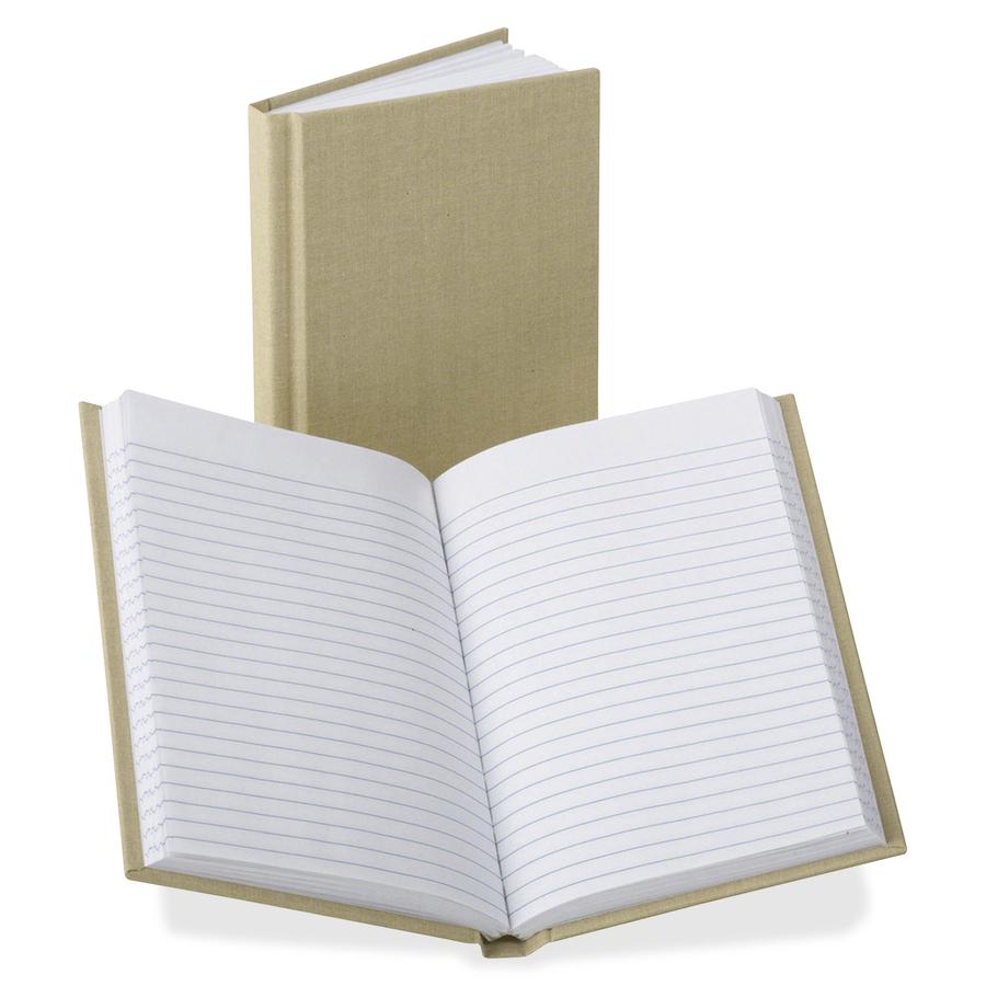 Boorum & Pease Boorum Bound Memo Book - 96 Pages - 4 3/8" x 7" - 0.79" x 7.4" x 9.8" - White Paper - Tan Cover - Hard Cover, Acid-free - 1 Each. Picture 2