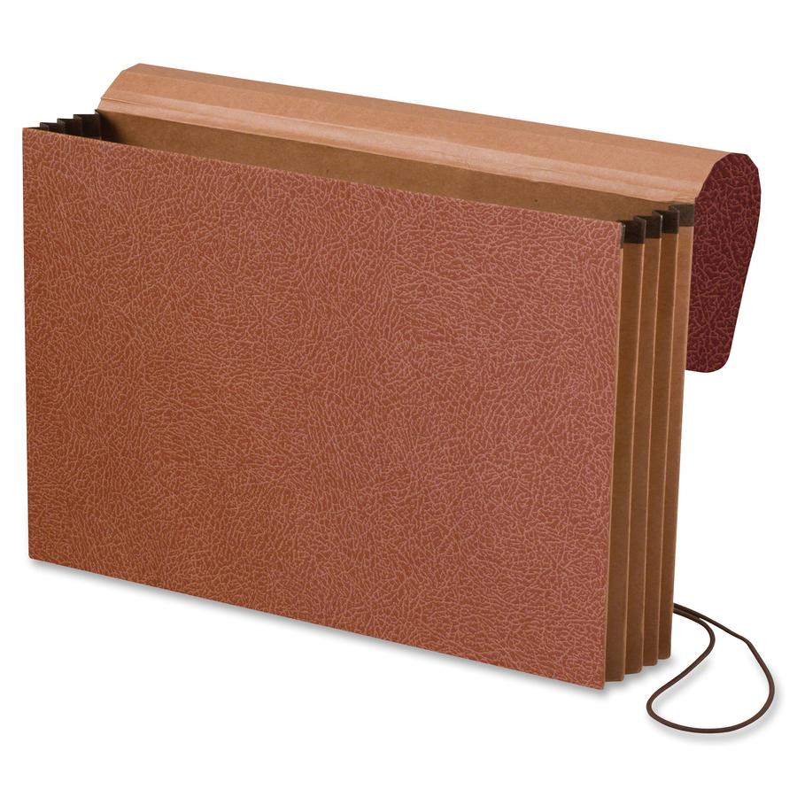Pendaflex Legal Recycled File Wallet - 8 1/2" x 14" - 700 Sheet Capacity - 3 1/2" Expansion - Red Fiber - 30% Fiber Recycled - 1 Each. Picture 2
