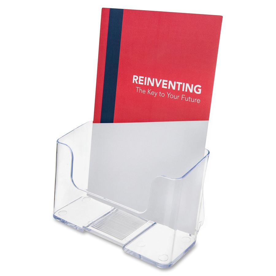 Deflecto Single Compartment DocuHolder - 1 Compartment(s) - 7.8" Height x 6.5" Width x 3.8" DepthDesktop - Booklet Size - Clear - Plastic - 1 Each. Picture 2