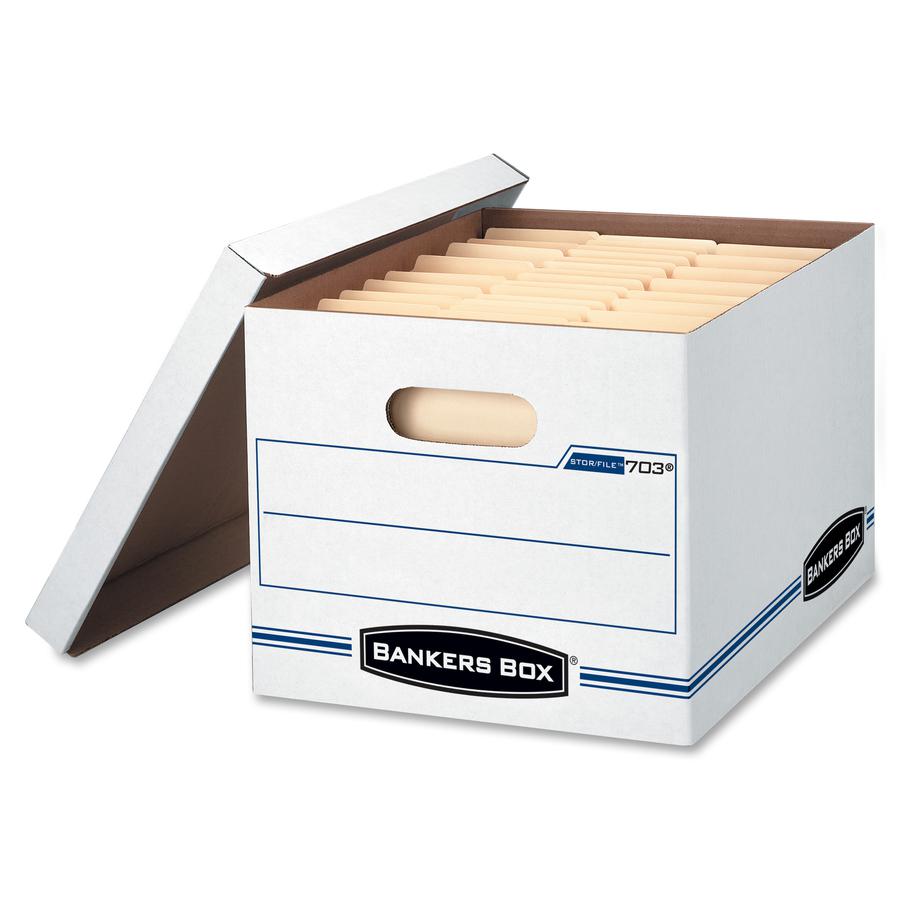 Bankers Box STOR/FILE File Storage Box - Internal Dimensions: 12" Width x 15" Depth x 10" Height - External Dimensions: 12.5" Width x 16.3" Depth x 10.5" Height - Media Size Supported: Letter, Legal -. Picture 2