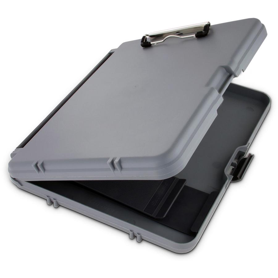 Saunders Workmate Storage Clipboard - 0.50" Clip Capacity - Low-profile - Polypropylene - Gray, Charcoal - 1 Each. Picture 8