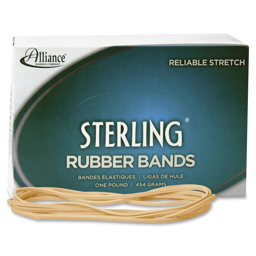 Alliance Rubber 25405 Sterling Rubber Bands - Size #117B - Approx. 250 Bands - 7" x 1/8" - Natural Crepe - 1 lb Box. Picture 2