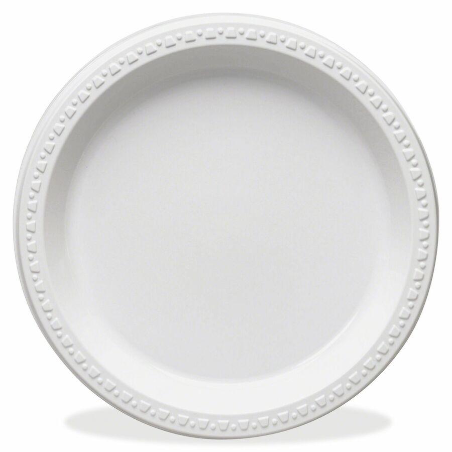 Tablemate Dinnerware Plate - 10.3" Diameter - Plastic Body - 125 / Pack. Picture 12