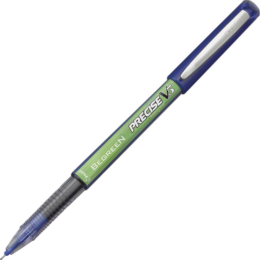 Pilot Precise BeGreen V5 Extra-Fine Rolling Ball Pens - Extra Fine Pen Point - 0.5 mm Pen Point Size - Needle Pen Point Style - Refillable - Blue - 1 Dozen. Picture 3
