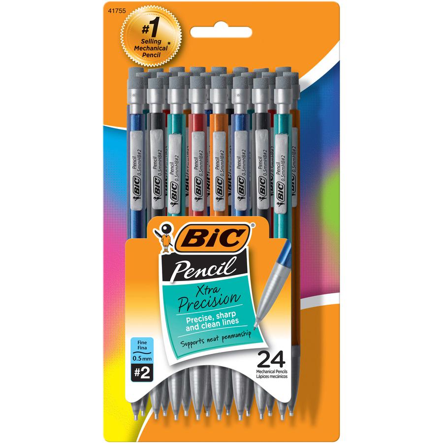 BIC Xtra-Precision Mechanical Pencils - # 2.5 Lead - 0.5 mm Lead Diameter - Assorted Barrel - 24 / Pack. Picture 2