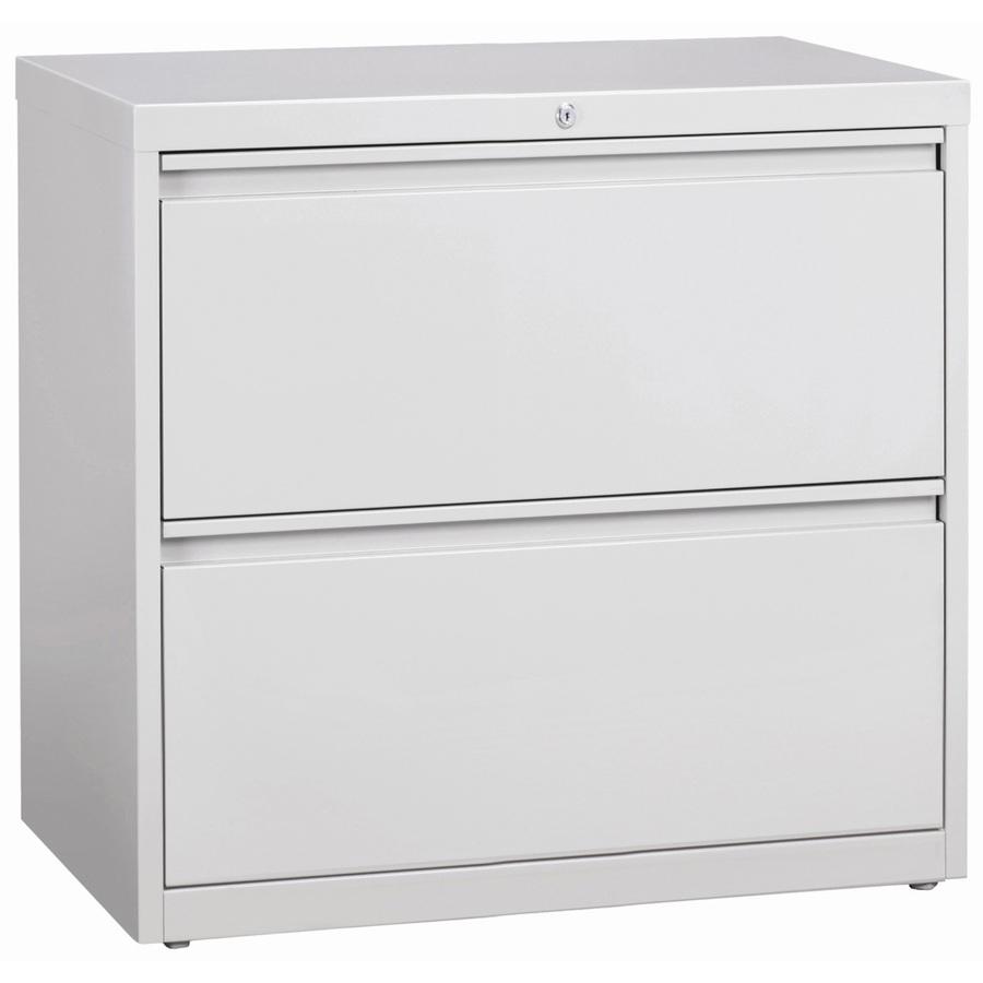 Lorell Fortress Series Lateral File - 36" x 18.6" x 28.1" - 2 x Drawer(s) for File - Legal, Letter, A4 - Lateral - Rust Proof, Leveling Glide, Interlocking, Ball-bearing Suspension, Label Holder, Hang. Picture 5