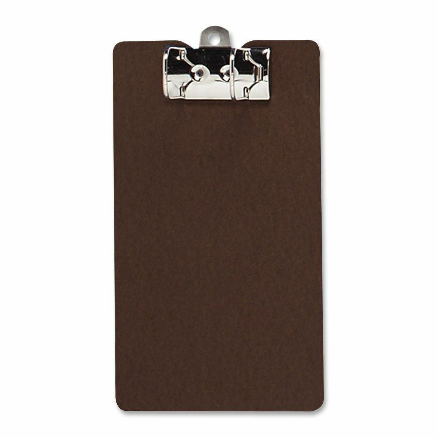 Saunders Lock-O-Matic Legal Archboard - 2.50" Clip Capacity - 9" x 17 1/2" - Hardboard - Brown - 1 Each. Picture 2