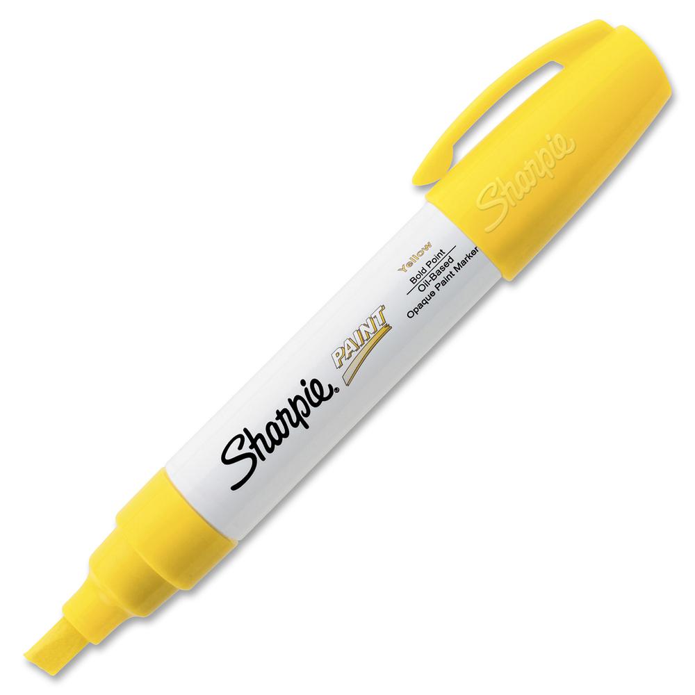 Sharpie Paint Marker - Bold Marker Point - Yellow Oil Based Ink - 1 Each. Picture 2