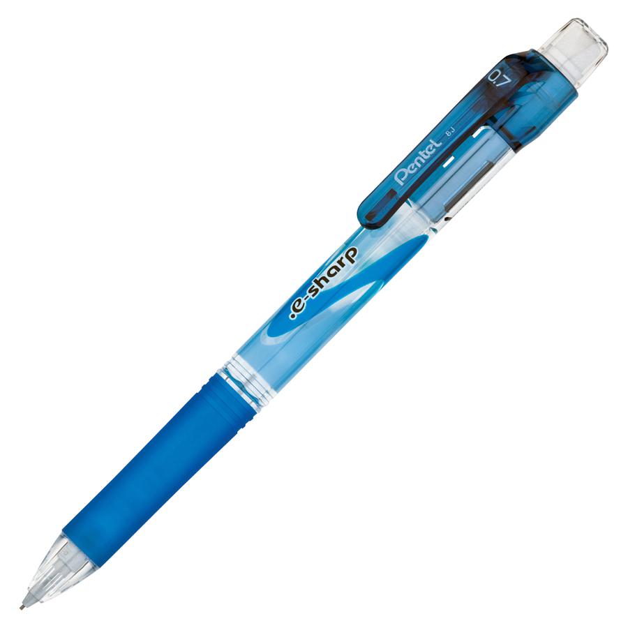 Pentel E-Sharp Mechanical Pencils - #2 Lead - 0.7 mm Lead Diameter - Refillable - Blue Barrel - 1 Dozen. Picture 5