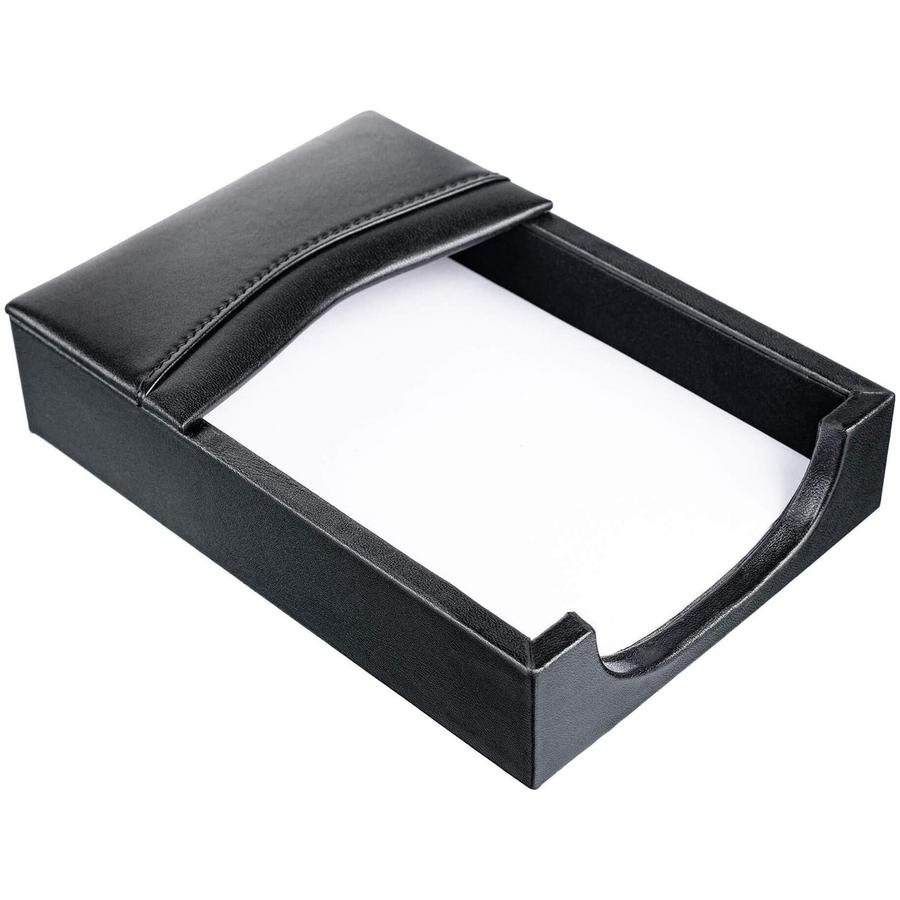 Dacasso 4x6 Memory Holder - 1.38" x 4.75" - Leather - Black. Picture 3