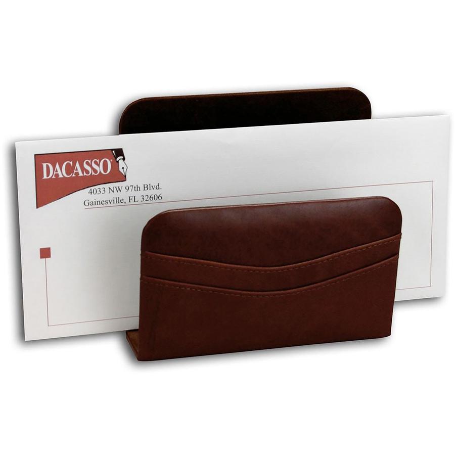 Dacasso Letter Holder - Leather - Mocha. Picture 2