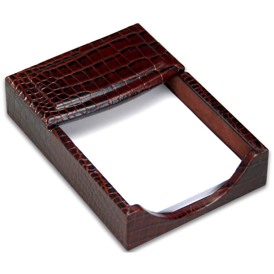 Dacasso Crocodile Embossed Memory Holder - Leather - Brown. Picture 2