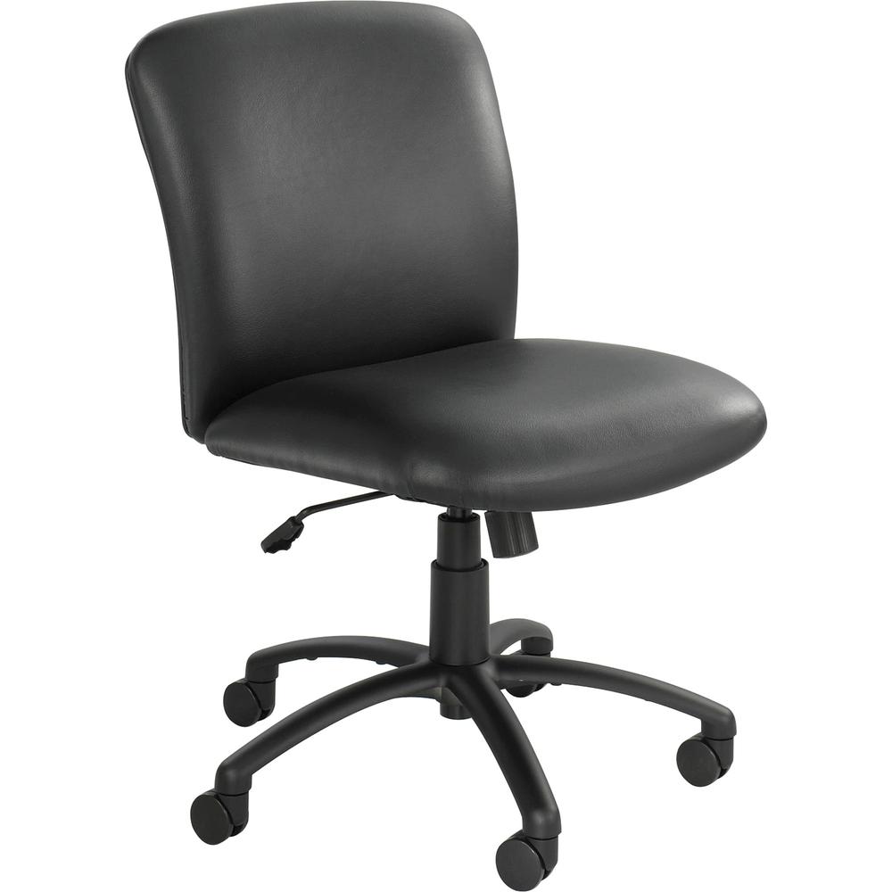 Safco Uber Big and Tall Mid-back Management Chair - Black Vinyl Seat - Black Frame - 5-star Base - 1 Each. Picture 2