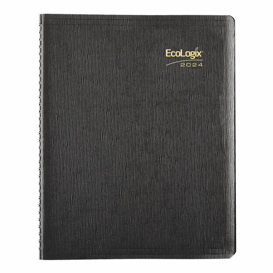 Blueline Recycled Ecologix Weekly Planners - Julian Dates - Weekly - 12 Month - January 2024 - December 2024 - 7:00 AM to 8:45 PM - Quarter-hourly, 7:00 AM to 5:45 PM - Quarter-hourly - 1 Week Double. Picture 2