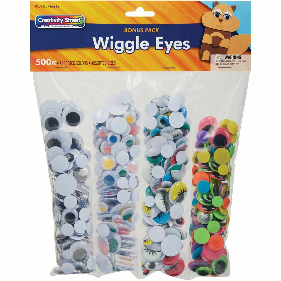 Creativity Street Wiggle Eyes Assortment - Craft - 500 Piece(s) - 500 / Pack - Assorted. Picture 9
