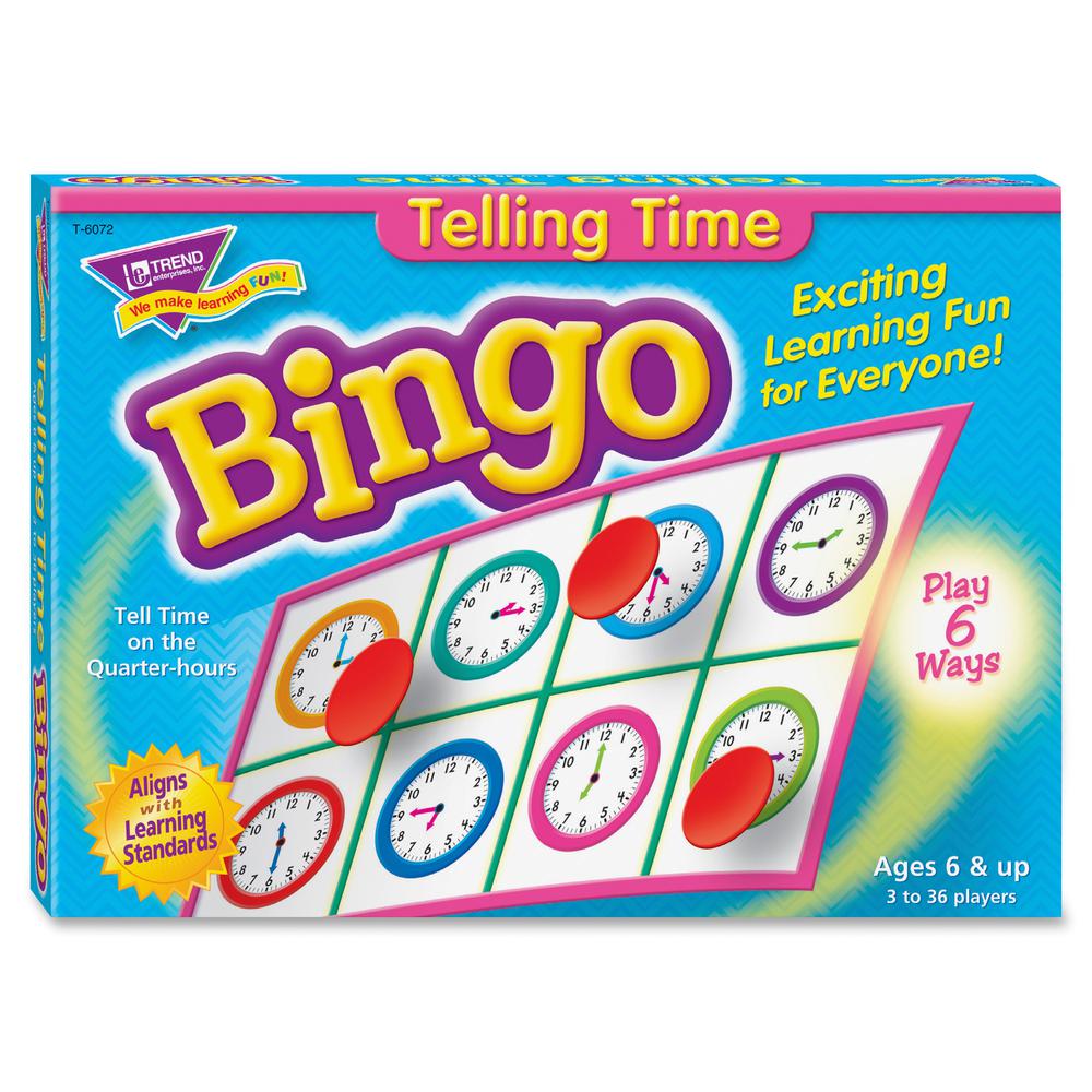 Trend Telling Time Bingo Game - Theme/Subject: Learning - Skill Learning: Time, Language - 6-8 Year. Picture 2