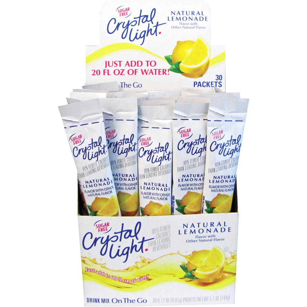 Crystal Light Crystal Light On-The-Go Mix Lemonade Sticks - Powder - 0.17 oz - 30 / Box. Picture 2