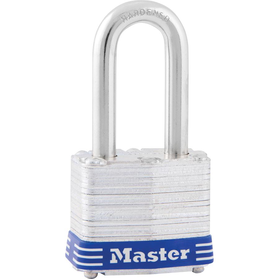 Master Lock Long-shackle Padlock - Keyed Different - 1.50" Shackle Diameter - Cut Resistant, Pick Proof, Rust Resistant - Steel Gray - 1 Each. Picture 3