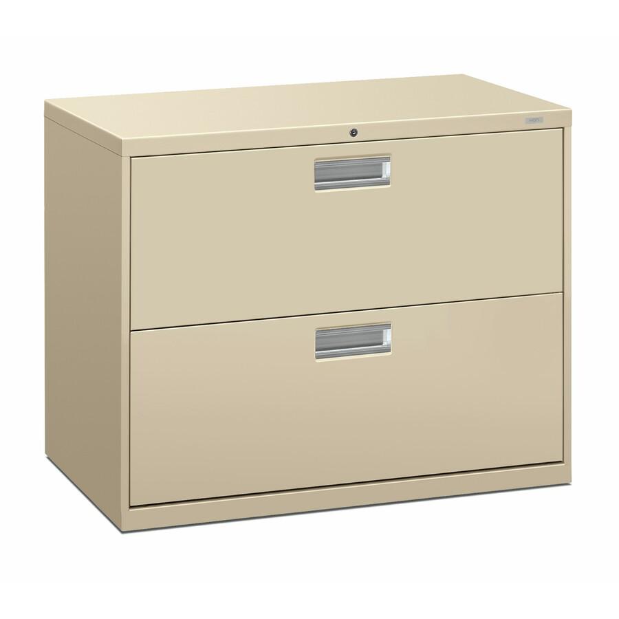 HON Brigade 600 H682 Lateral File - 36" x 18"28.4" - 2 Drawer(s) - Finish: Putty. Picture 2