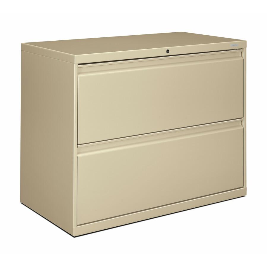 HON Brigade 800 H882 Lateral File - 36" x 19.3"28.4" - 2 Drawer(s) - Finish: Putty. Picture 3