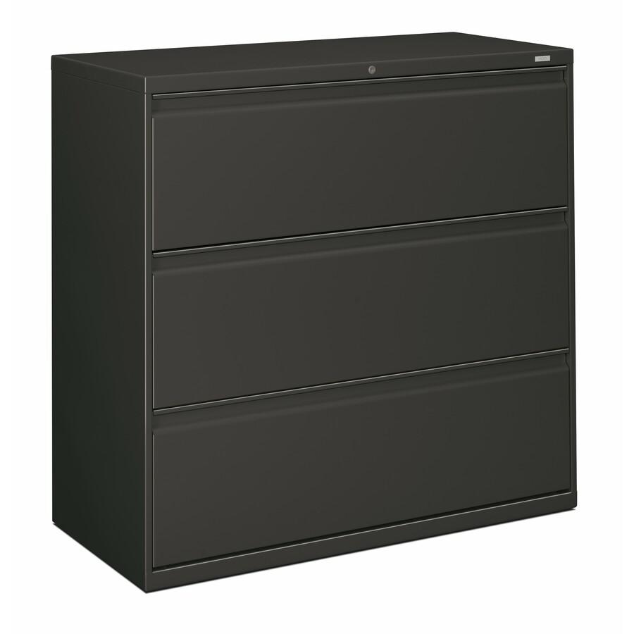 HON Brigade 800 H893 Lateral File - 42" x 18"40.9" - 3 Drawer(s) - Finish: Charcoal. Picture 3
