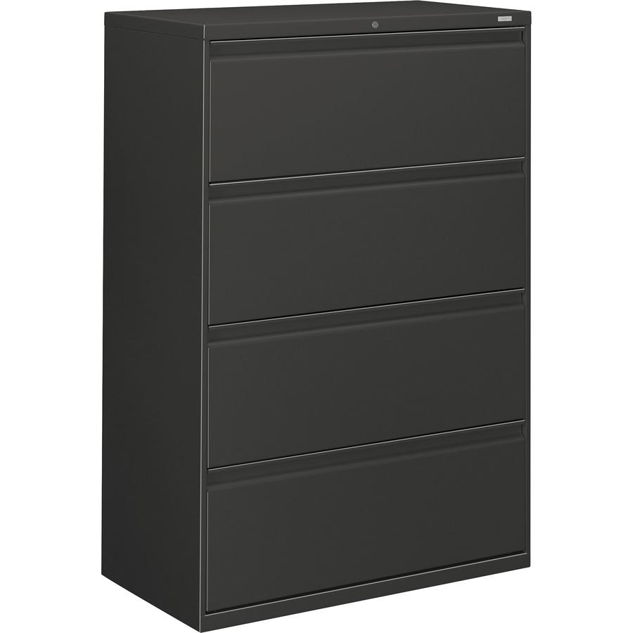 HON Brigade 800 H884 Lateral File - 36" x 18"53.3" - 4 Drawer(s) - Finish: Charcoal. Picture 4