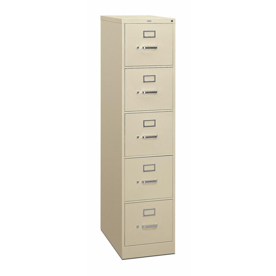 HON 310 H315 File Cabinet - 15" x 26.5"60" - 5 Drawer(s) - Finish: Putty. Picture 2