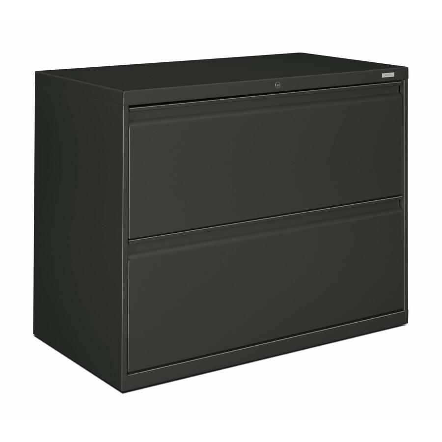 HON Brigade 800 H882 Lateral File - 36" x 19.3"28.4" - 2 Drawer(s) - Finish: Charcoal. Picture 3