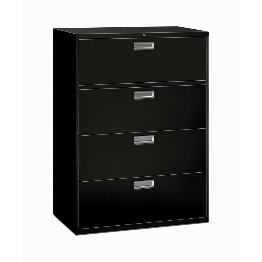HON Brigade 600 H694 Lateral File - 42" x 18"53.3" - 4 Drawer(s) - Finish: Black. Picture 2