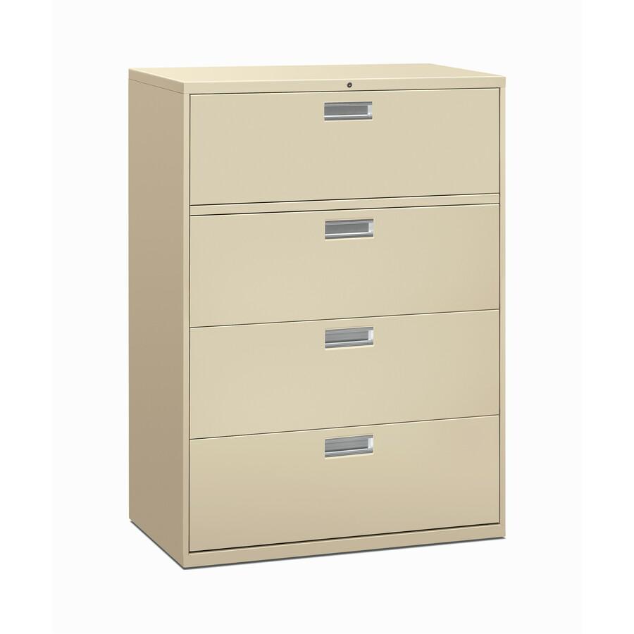 HON Brigade 600 H694 Lateral File - 42" x 18" x 53.3" - 4 Drawer(s) - Finish: Putty. Picture 2