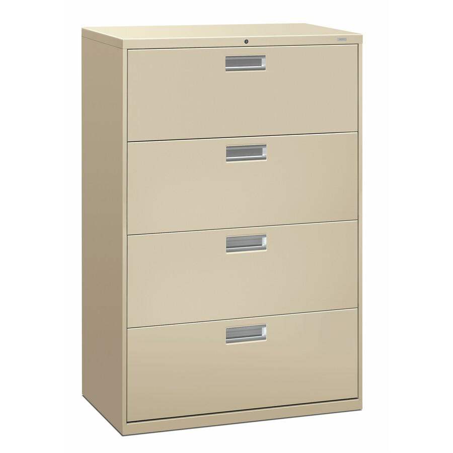 HON Brigade 600 H684 Lateral File - 36" x 18"53.3" - 4 Drawer(s) - Finish: Putty. Picture 2