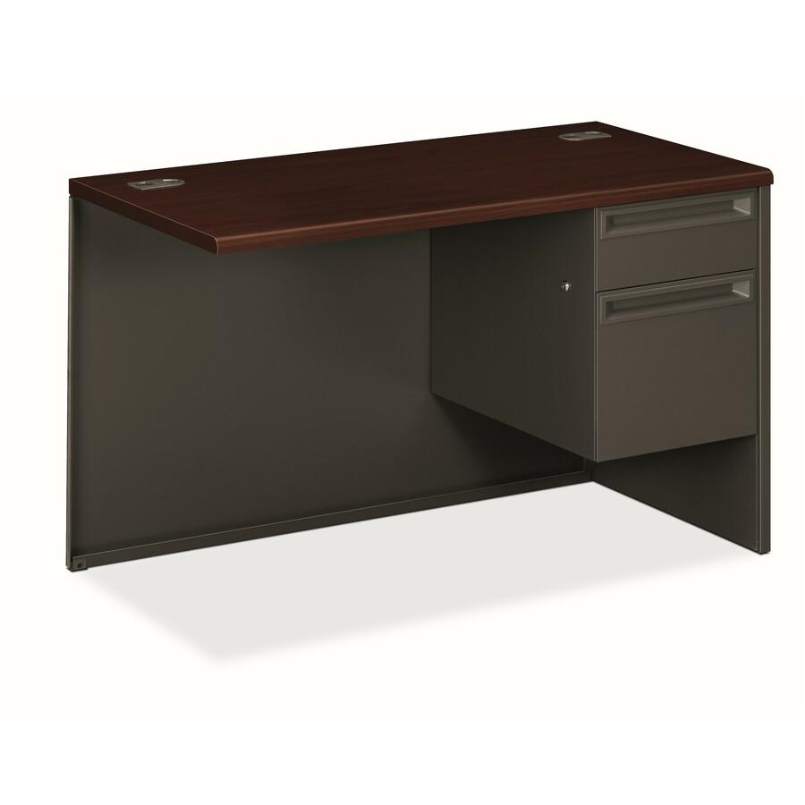 HON 38000 H38215R Return - 48" x 24"29.5" - 2 x Box, File Drawer(s) - Waterfall Edge - Finish: Charcoal. Picture 2