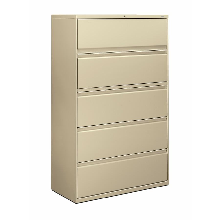 HON Brigade 800 H895 Lateral File - 42" x 18" x 67" - 5 - Finish: Putty. Picture 2