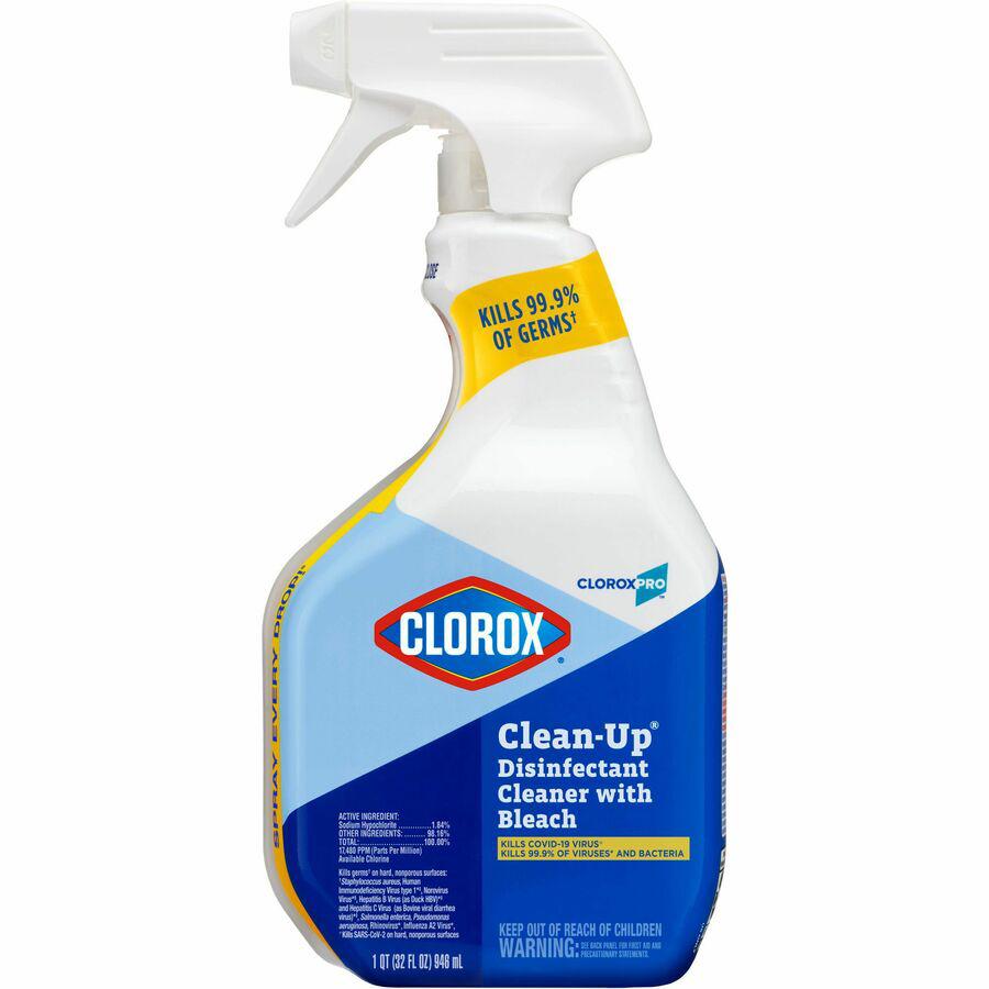CloroxPro&trade; Clean-Up Disinfectant Cleaner with Bleach - Ready-To-Use - 32 fl oz (1 quart) - 1 Each - Clear. Picture 18