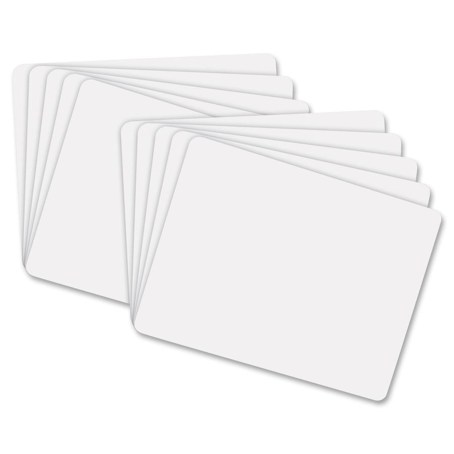 Creativity Street White Boards - 12" (1 ft) Width x 9" (0.8 ft) Height - White Melamine Surface - 10 / Pack. Picture 3