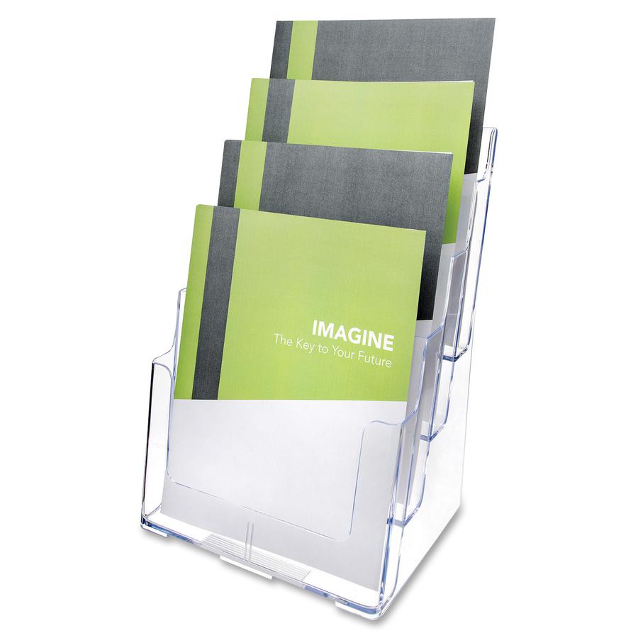 Deflecto Multi-Compartment DocuHolder - 920 x Sheet - 4 Compartment(s) - 1.57" - 13.5" Height x 9.3" Width x 7" Depth - Desktop - Polystyrene - 1 Each. Picture 2